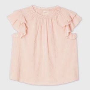 TARGET - PINK FLUTTER SLEEVE BLOUSE - 1X